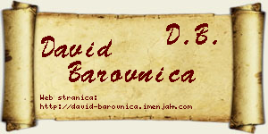 David Barovnica vizit kartica